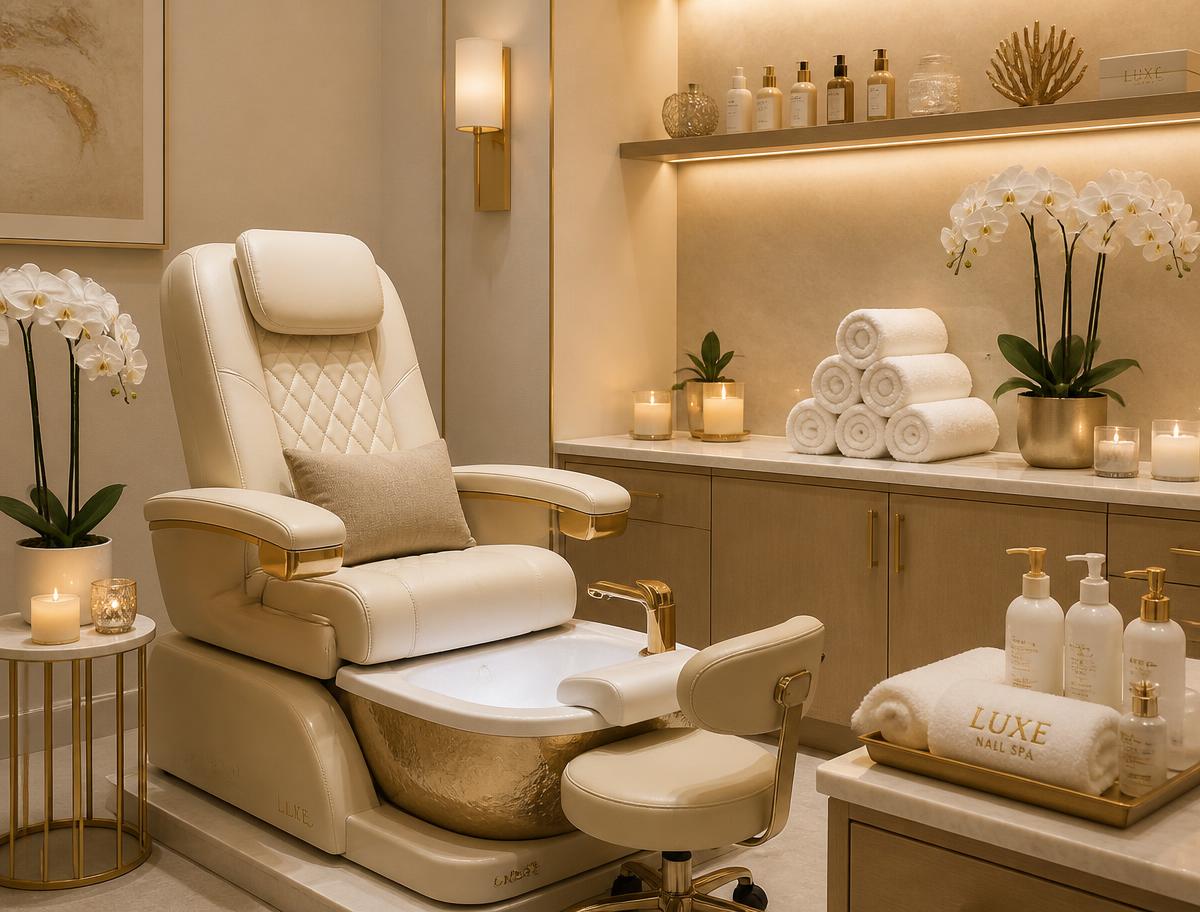 Luxury pedicure treatment area